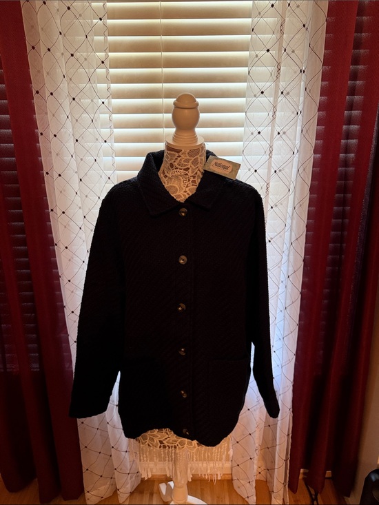 National￼ Jackets & Blazers - Classic Women's Quilted Button-Front Jacket - Black